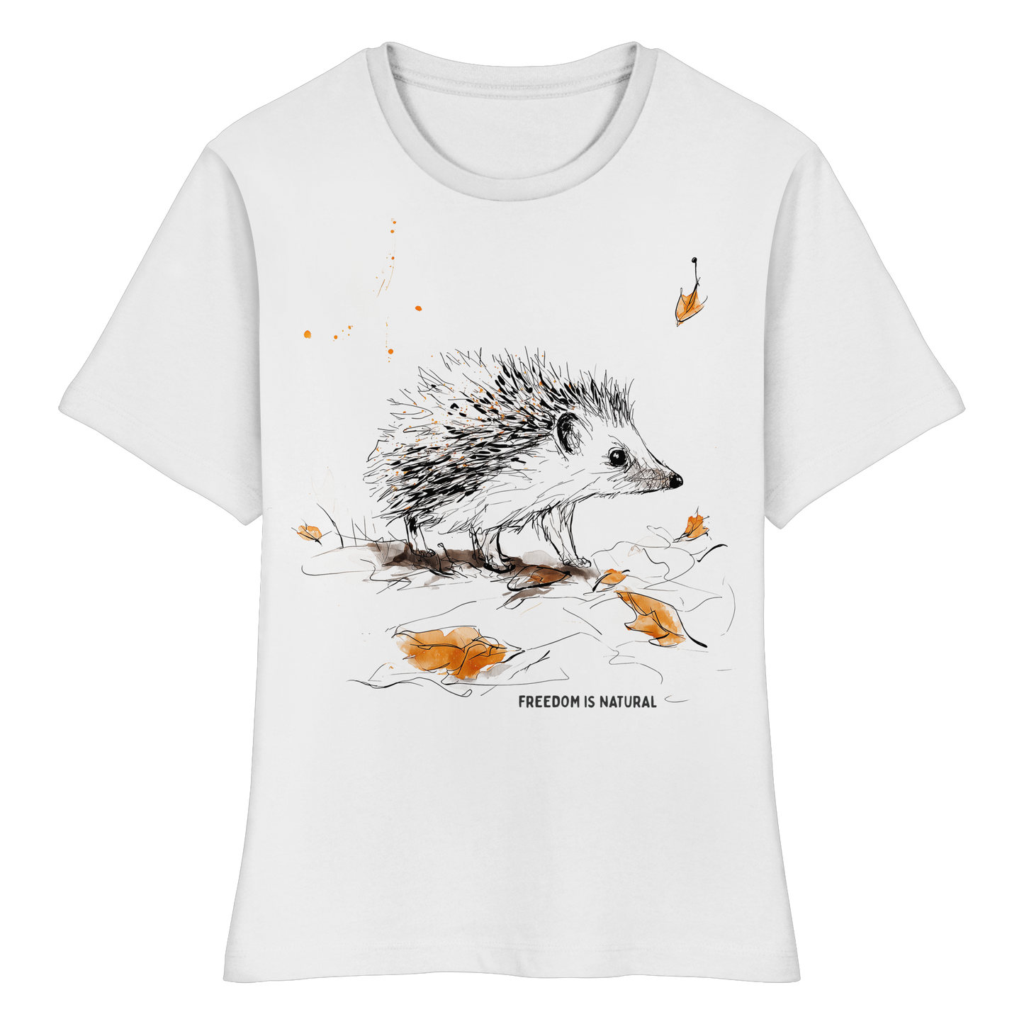 Igel Sketch Art Style - Fitted Ladies Organic Shirt