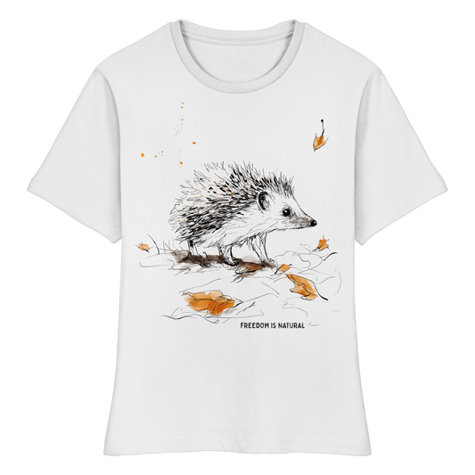 Igel Sketch Art Style - Fitted Ladies Organic Shirt