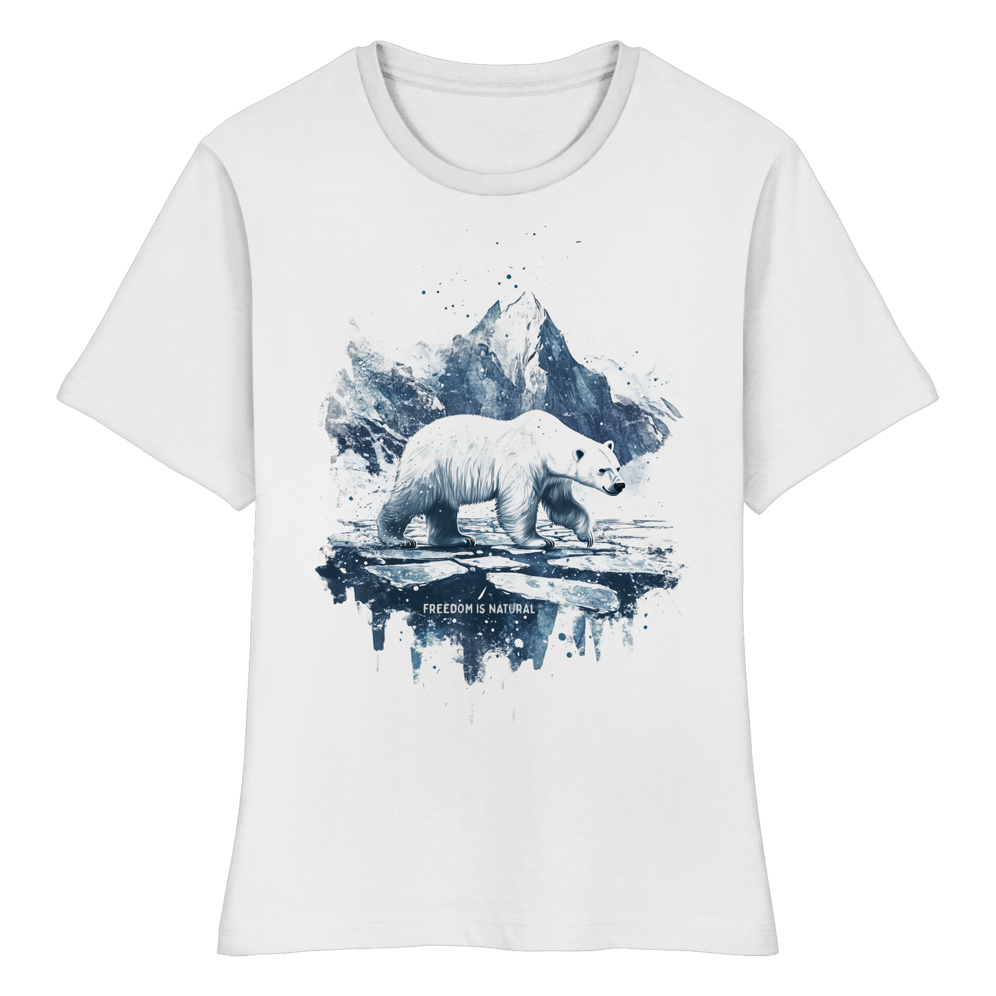 Eisbär Watercolor Style - Fitted Ladies Organic Shirt