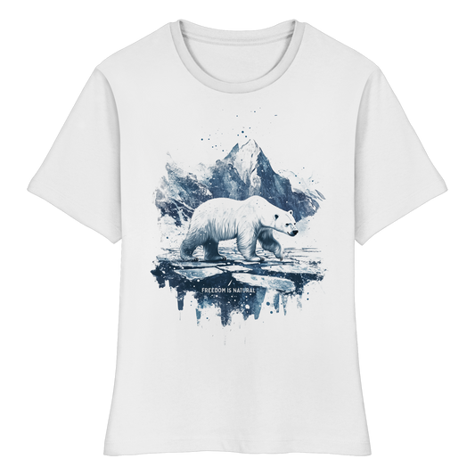 Eisbär Watercolor Style - Fitted Ladies Organic Shirt