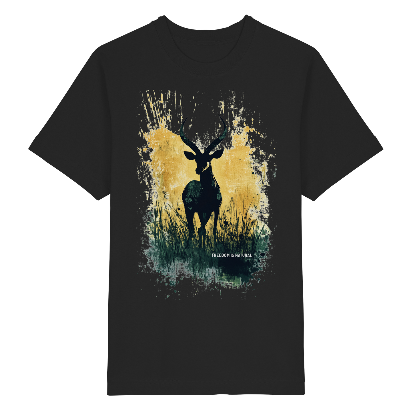Antilope Watercolor Style - Heavy Oversized Organic Shirt