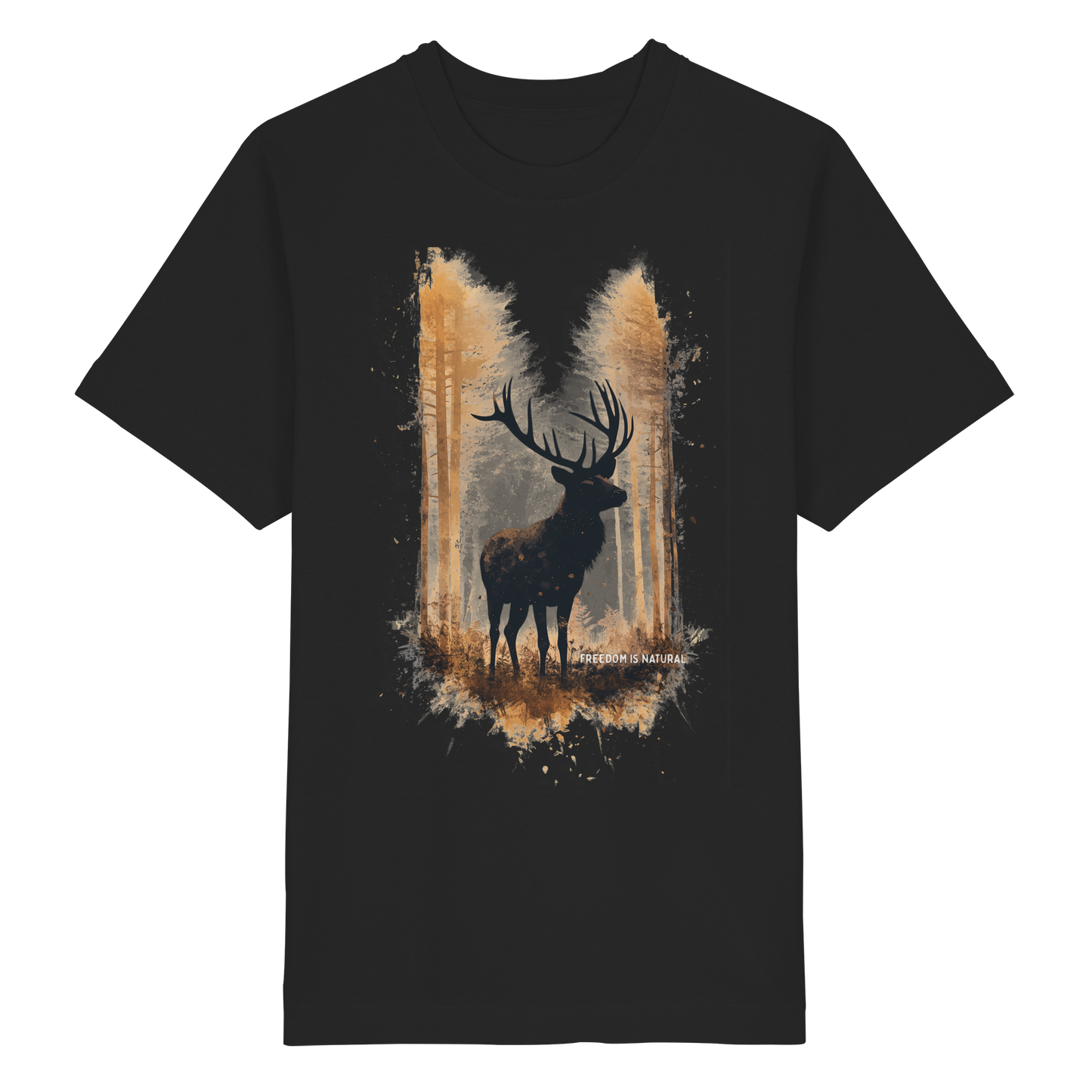 Hirsch Watercolor Style - Heavy Oversized Organic Shirt