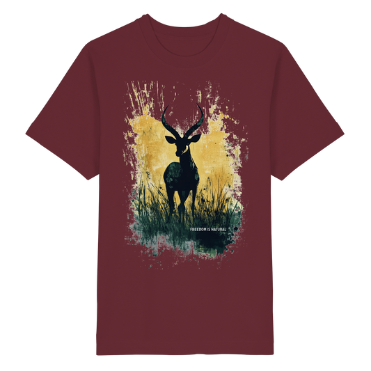 Antilope Watercolor Style - Heavy Oversized Organic Shirt