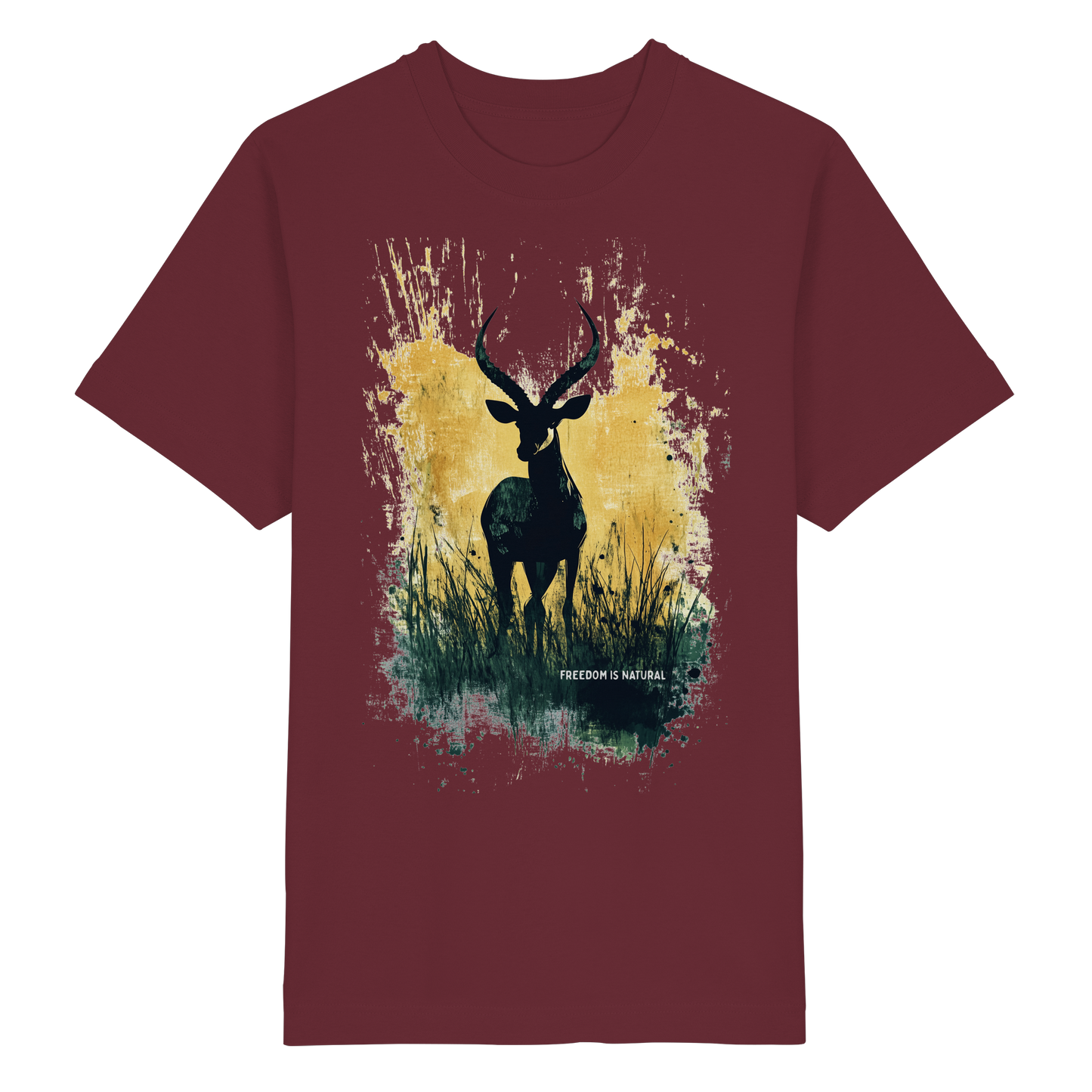 Antilope Watercolor Style - Heavy Oversized Organic Shirt