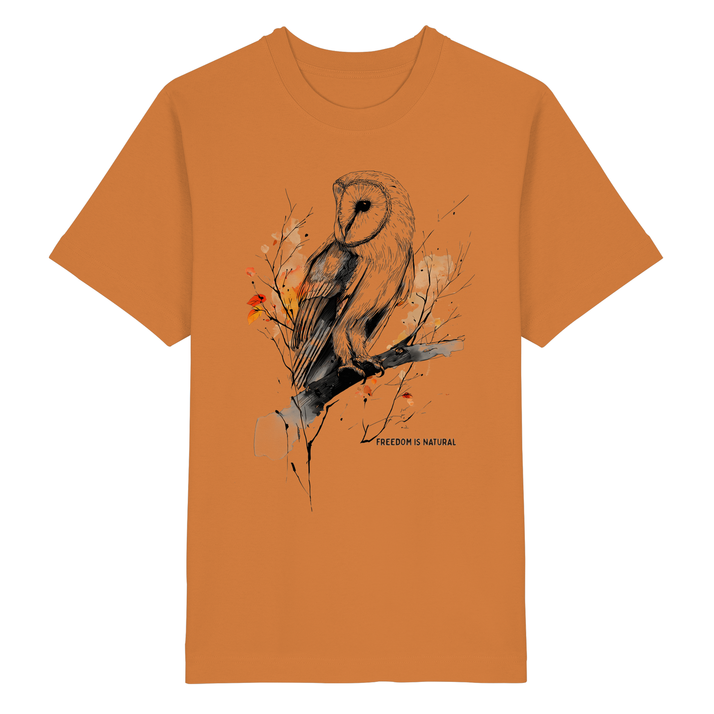 Eule Sketch Art Style - Heavy Oversized Organic Shirt