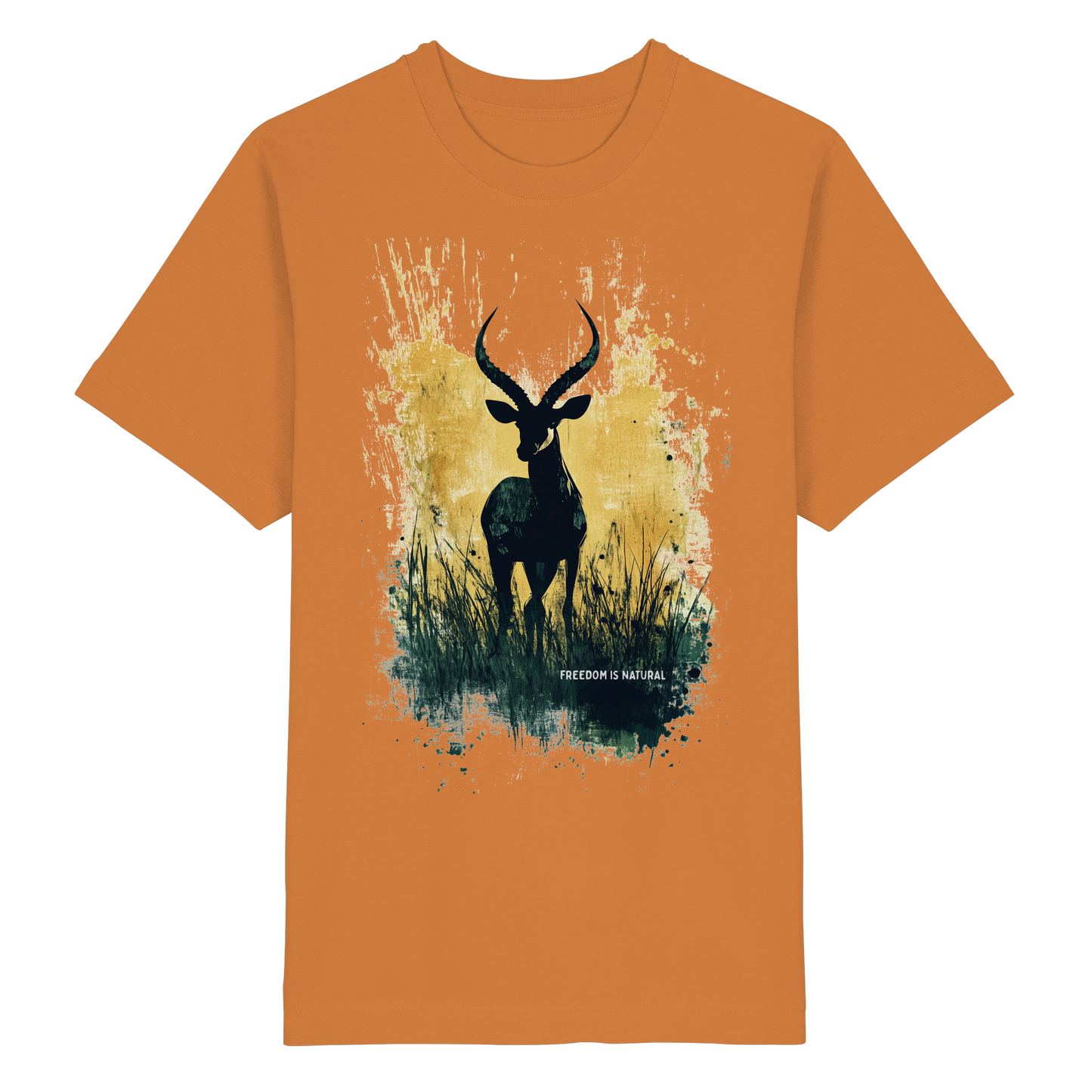 Antilope Watercolor Style - Heavy Oversized Organic Shirt