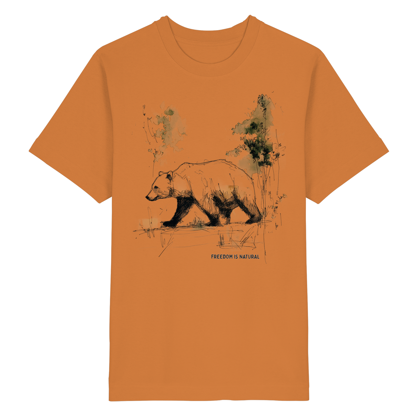 Bär Sketch Art Style - Heavy Oversized Organic Shirt