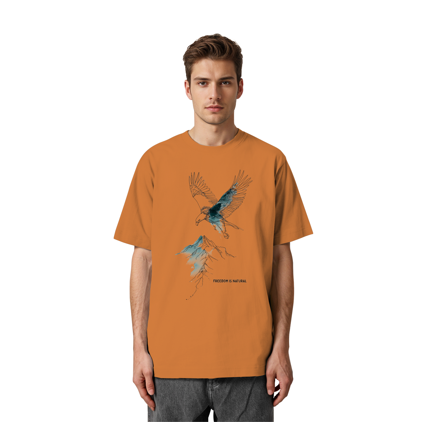 Adler Sketch Art Style - Heavy Oversized Organic Shirt