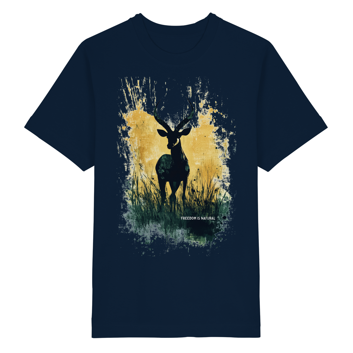 Antilope Watercolor Style - Heavy Oversized Organic Shirt