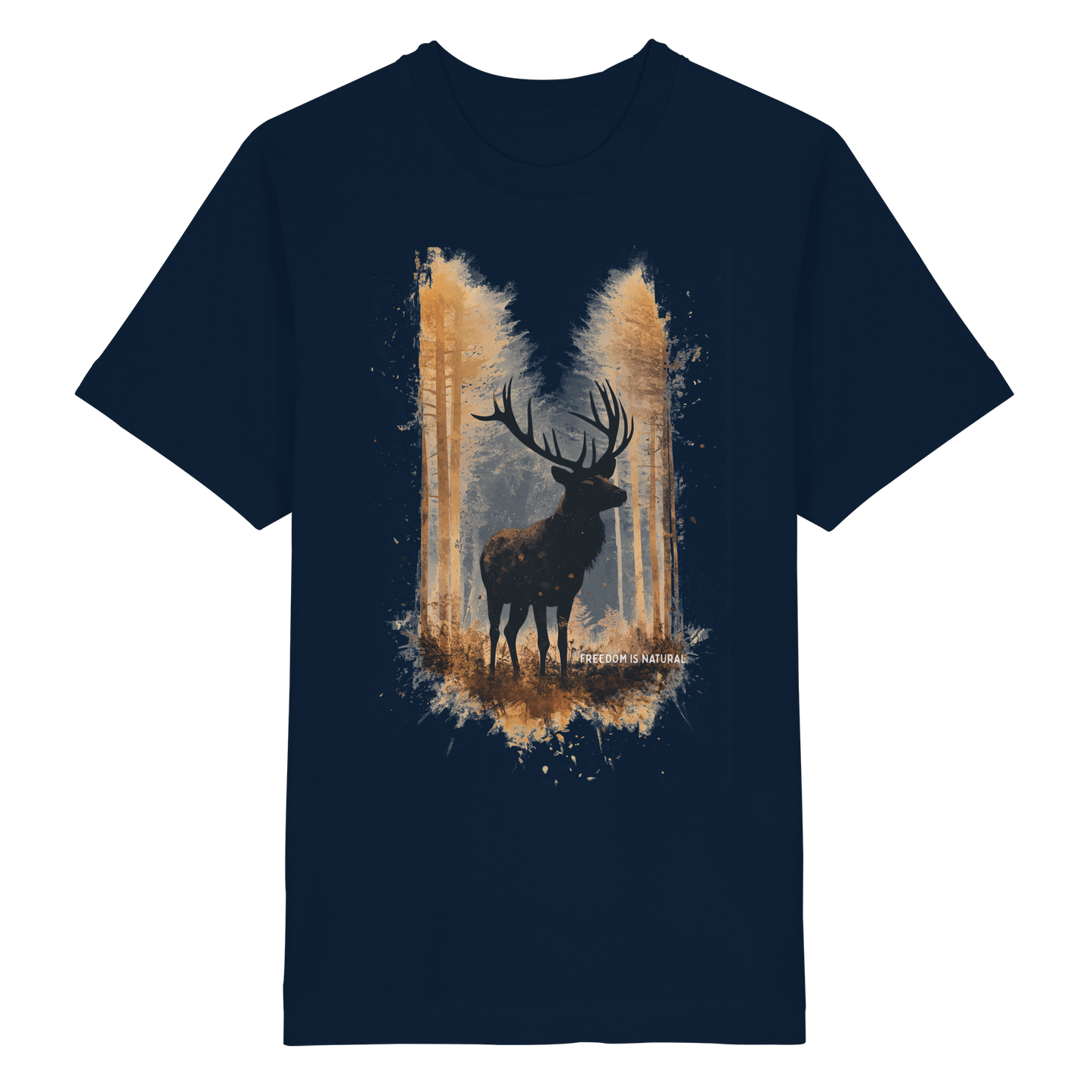 Hirsch Watercolor Style - Heavy Oversized Organic Shirt