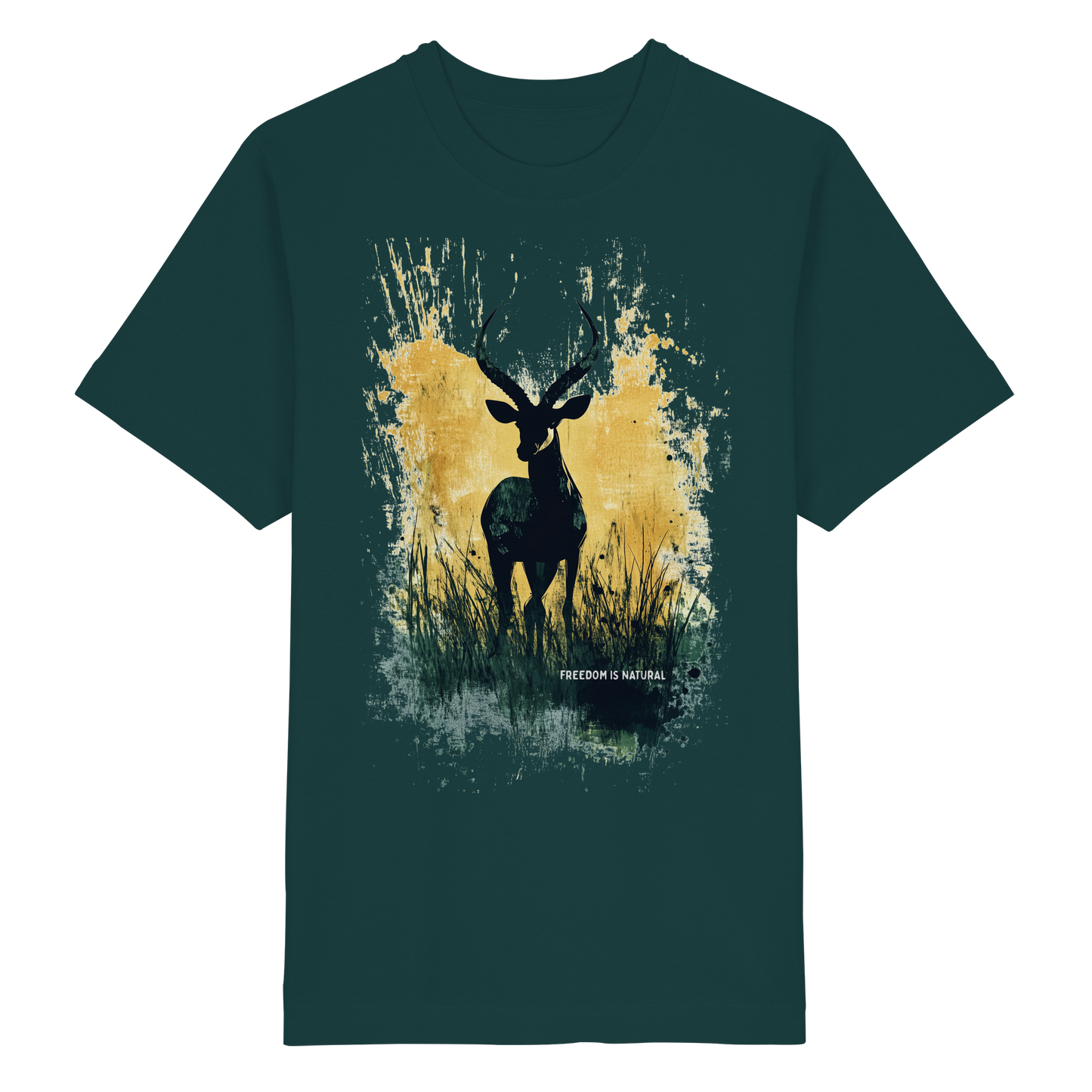 Antilope Watercolor Style - Heavy Oversized Organic Shirt