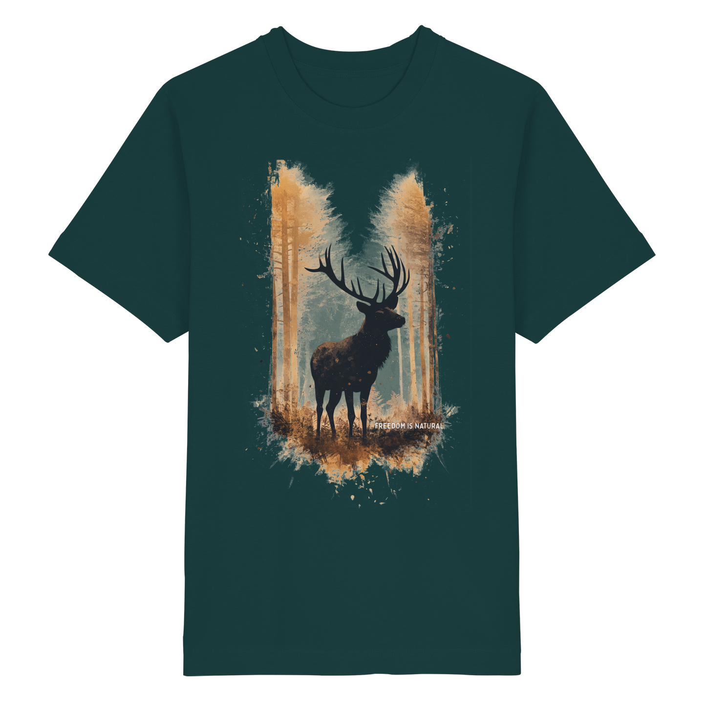 Hirsch Watercolor Style - Heavy Oversized Organic Shirt