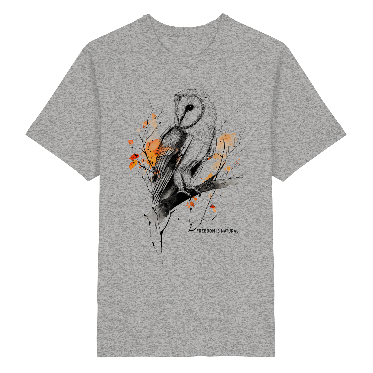 Eule Sketch Art Style - Heavy Oversized Organic Shirt