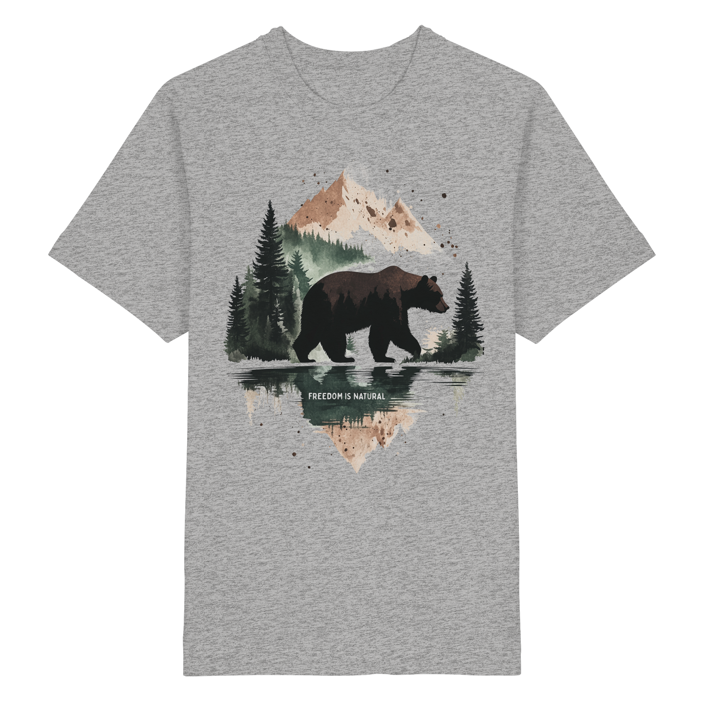 Bär Watercolor Style - Heavy Oversized Organic Shirt