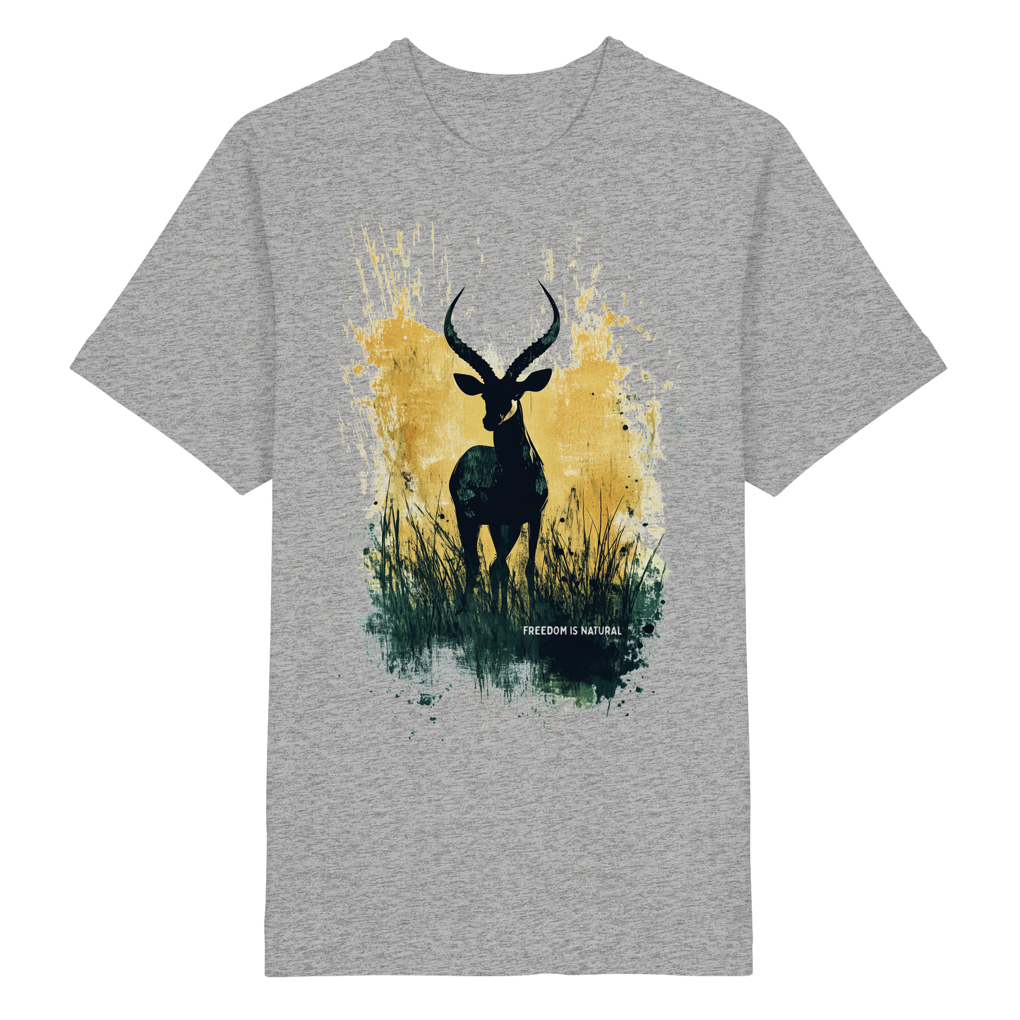 Antilope Watercolor Style - Heavy Oversized Organic Shirt