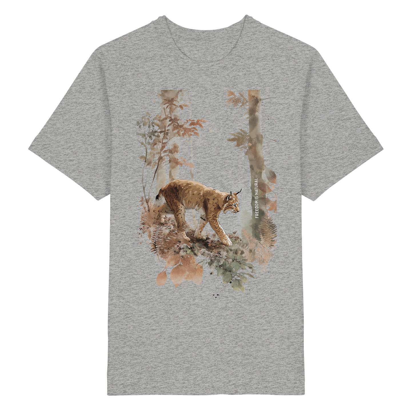 Luchs Watercolor Style - Heavy Oversized Organic Shirt