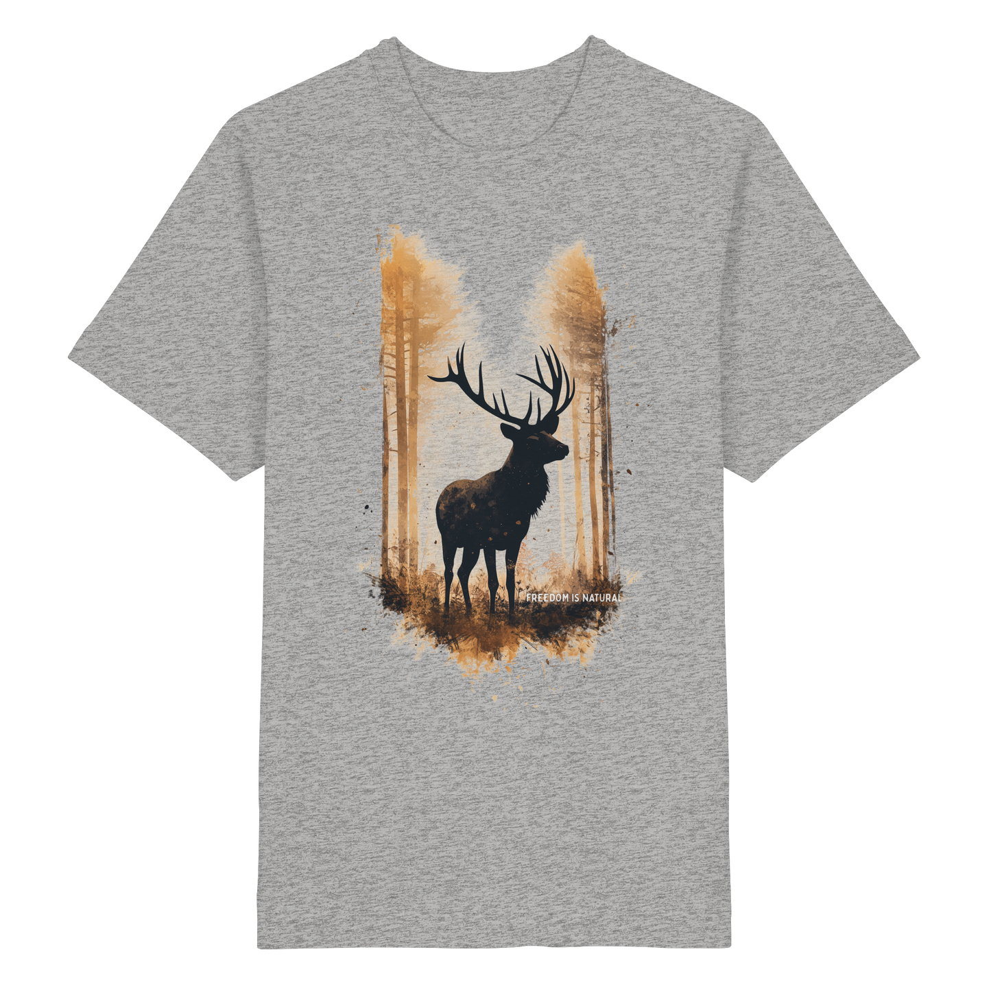 Hirsch Watercolor Style - Heavy Oversized Organic Shirt