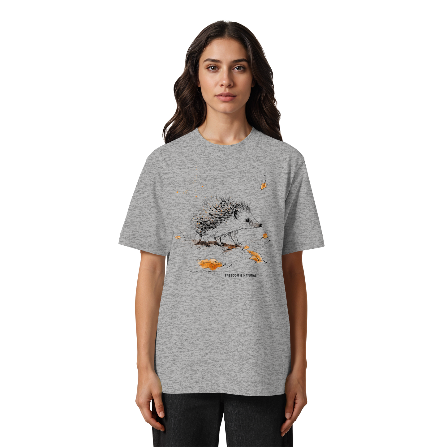 Igel Sketch Art Style - Heavy Oversized Organic Shirt