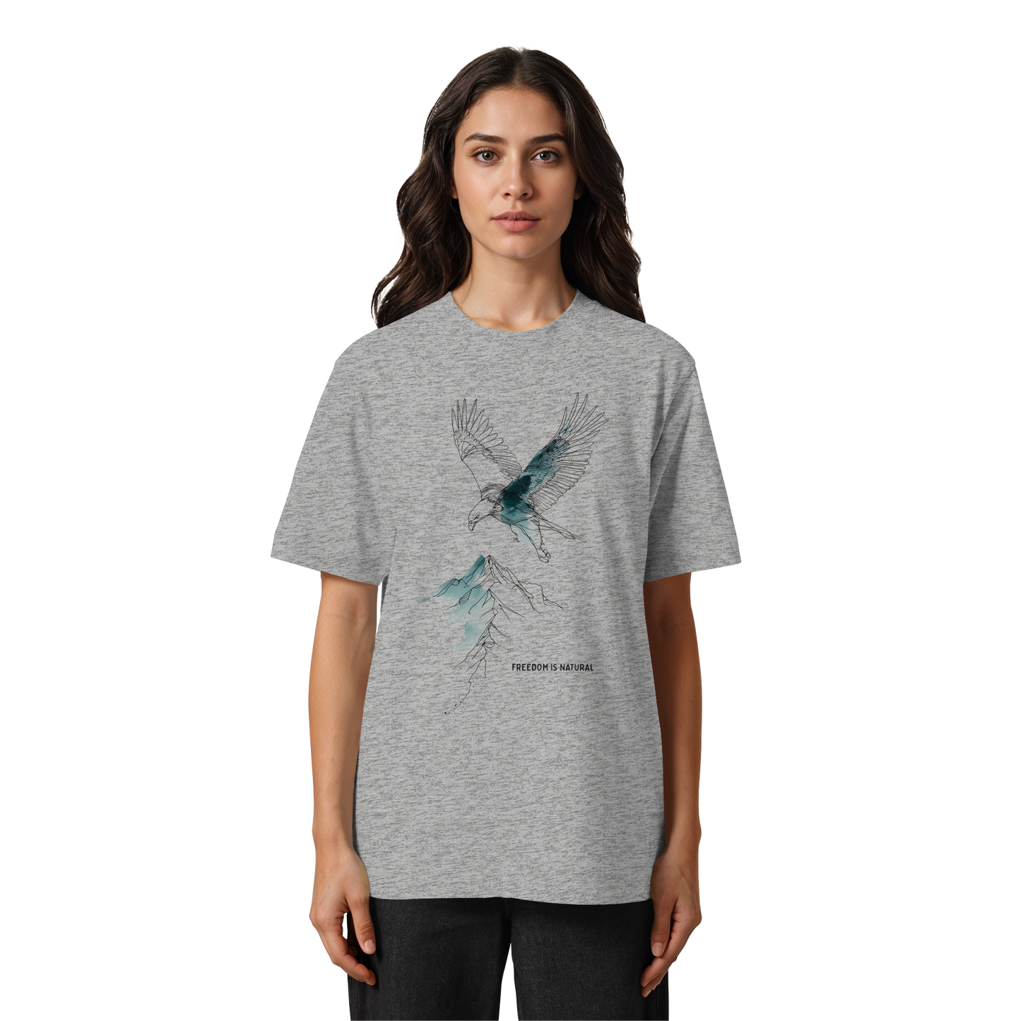 Adler Sketch Art Style - Heavy Oversized Organic Shirt