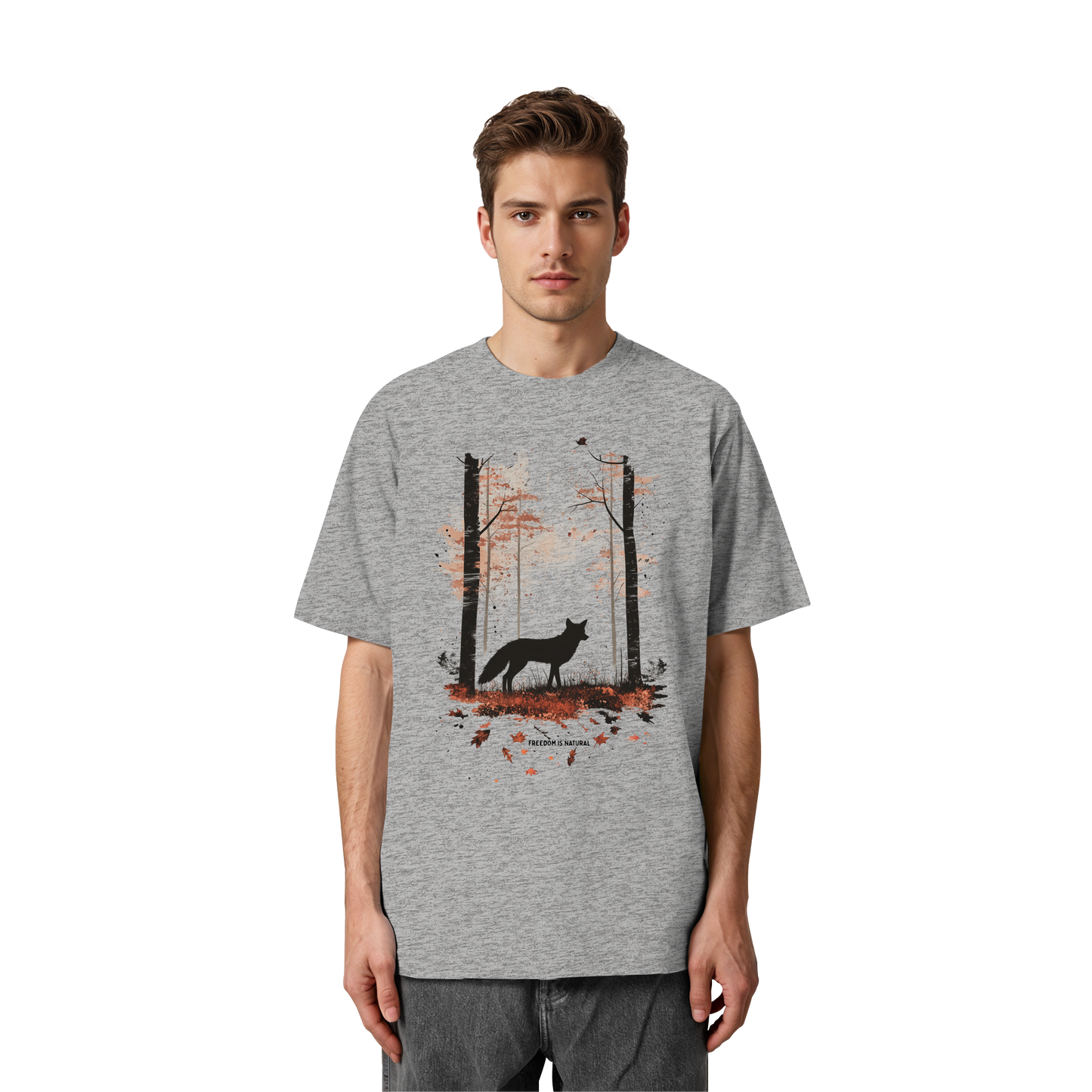 Fuchs Watercolor Style - Heavy Oversized Organic Shirt