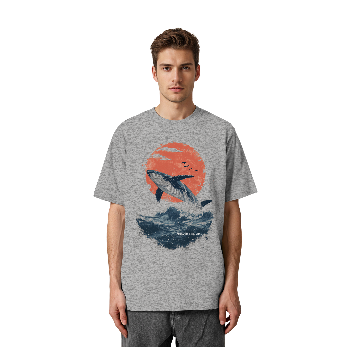 Wal Watercolor Style - Heavy Oversized Organic Shirt