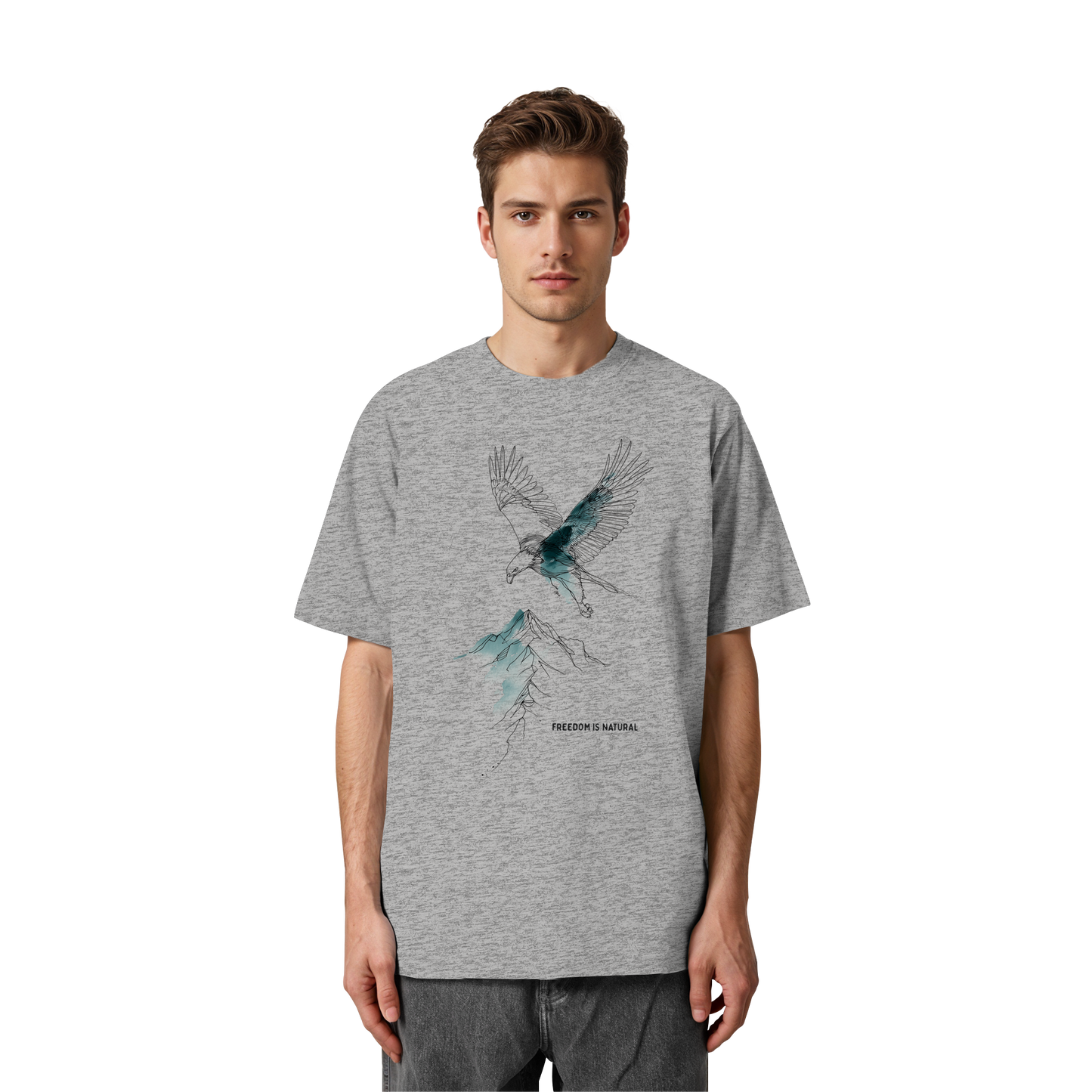 Adler Sketch Art Style - Heavy Oversized Organic Shirt