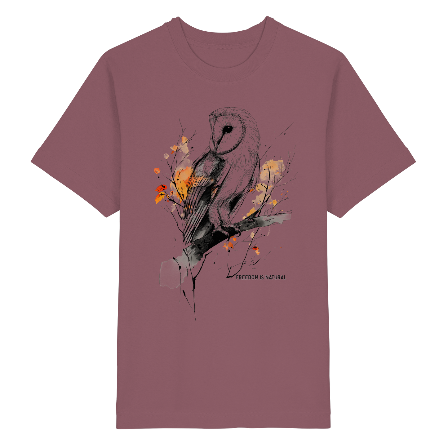 Eule Sketch Art Style - Heavy Oversized Organic Shirt
