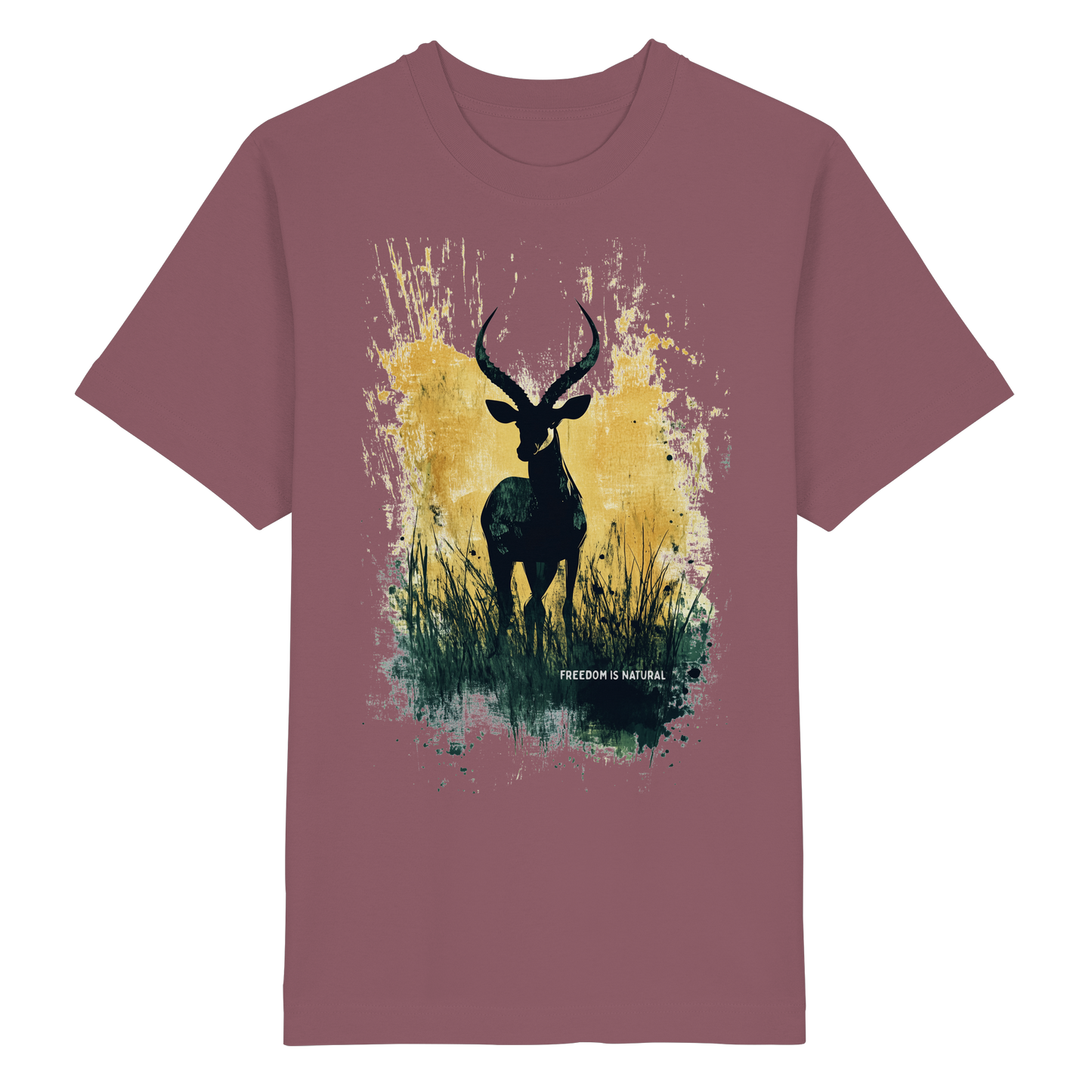 Antilope Watercolor Style - Heavy Oversized Organic Shirt