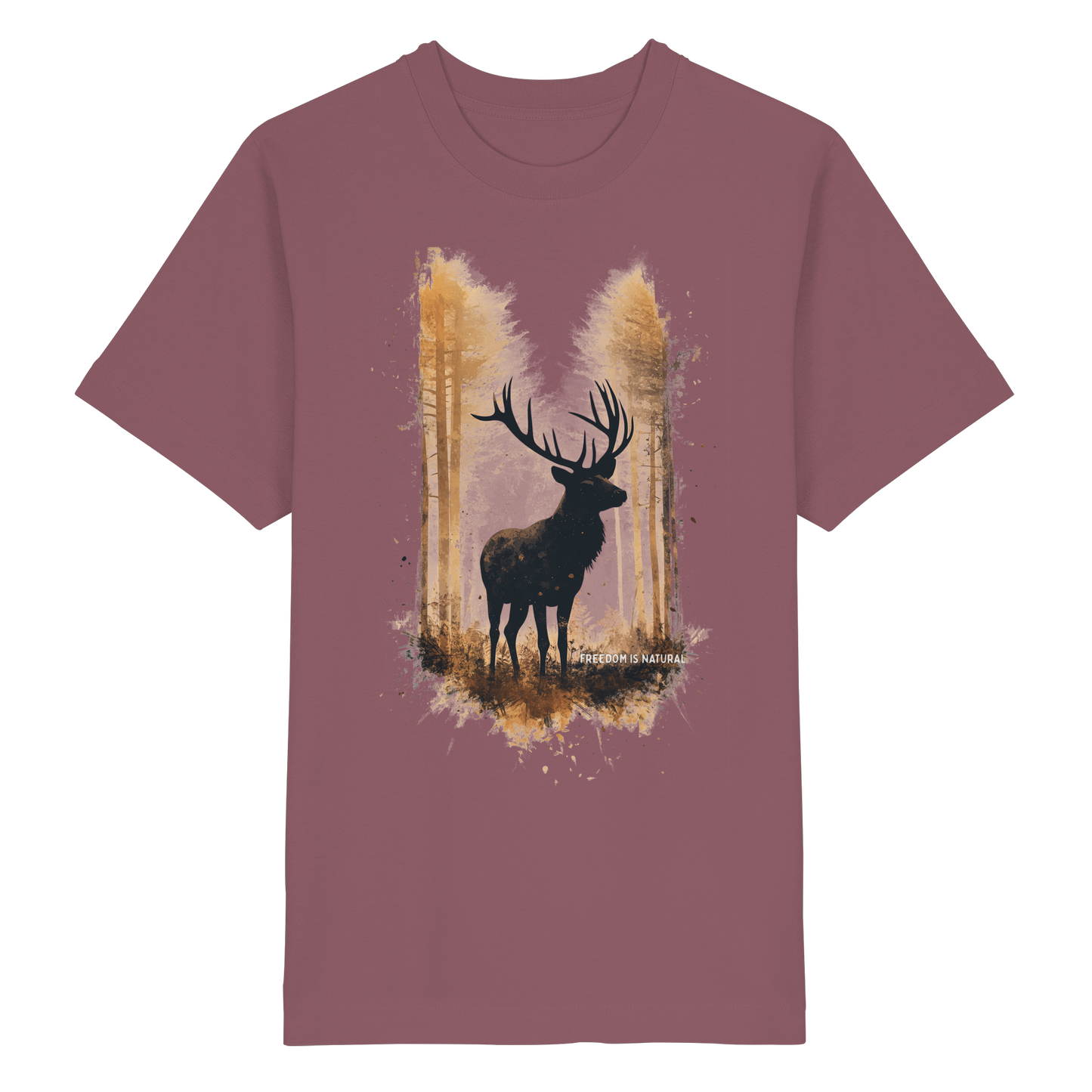 Hirsch Watercolor Style - Heavy Oversized Organic Shirt