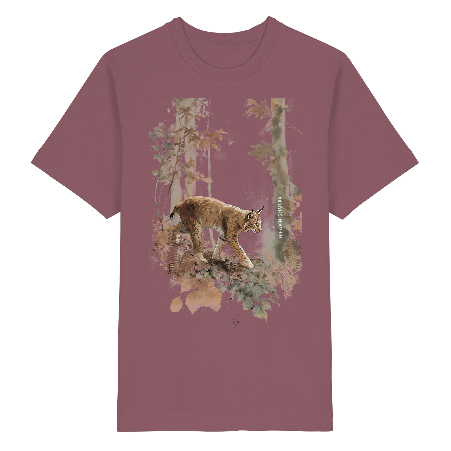Luchs Watercolor Style - Heavy Oversized Organic Shirt