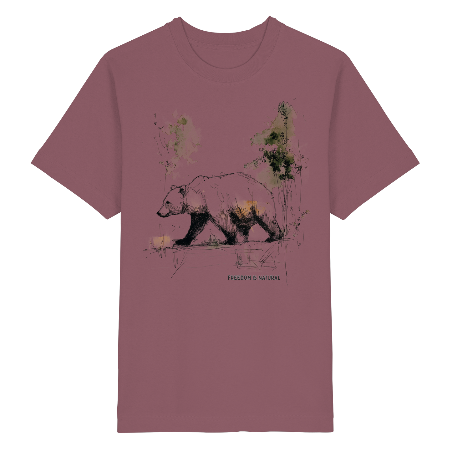 Bär Sketch Art Style - Heavy Oversized Organic Shirt