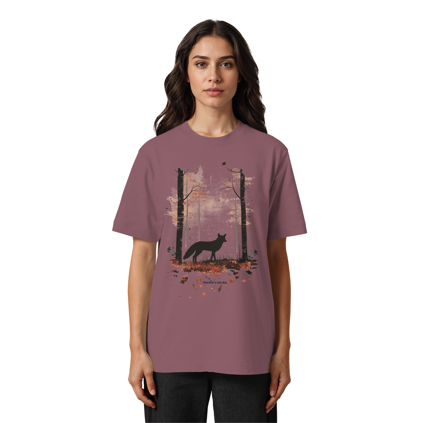 Fuchs Watercolor Style - Heavy Oversized Organic Shirt