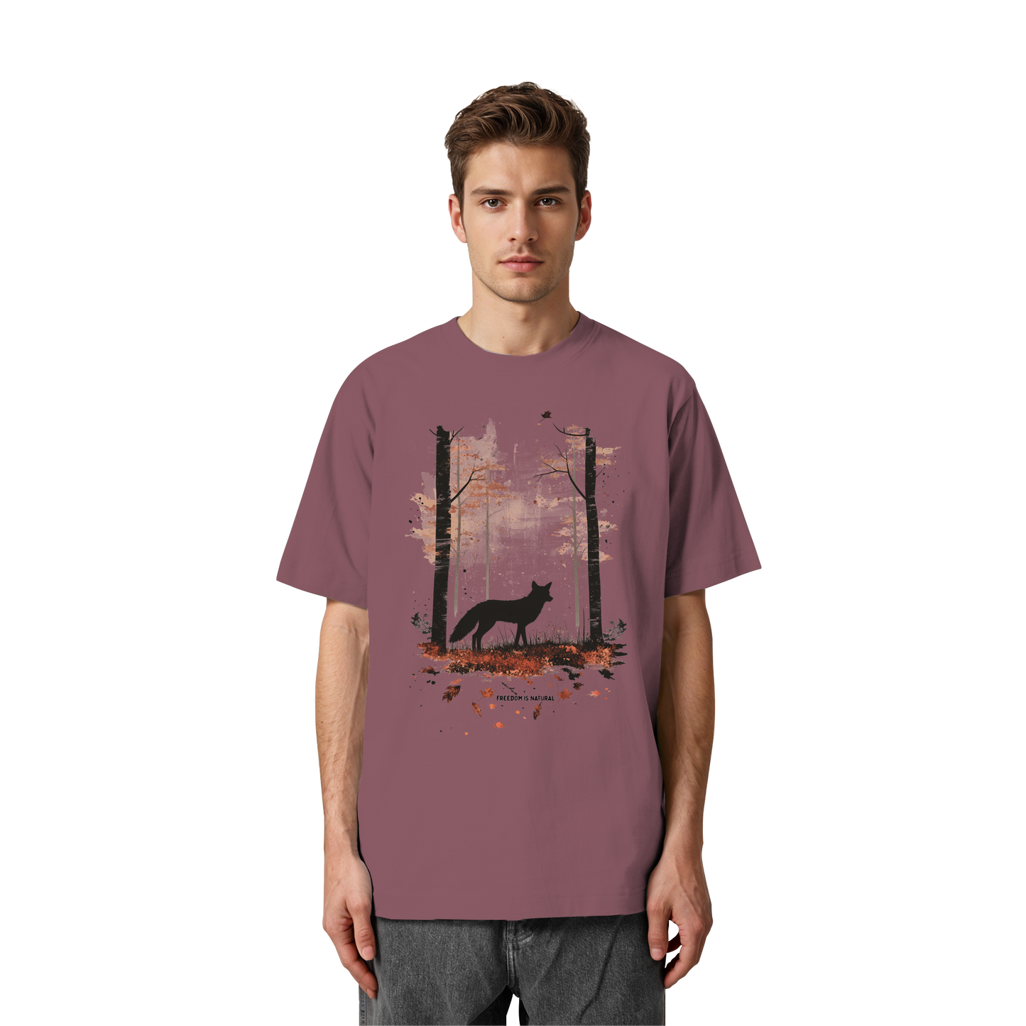 Fuchs Watercolor Style - Heavy Oversized Organic Shirt