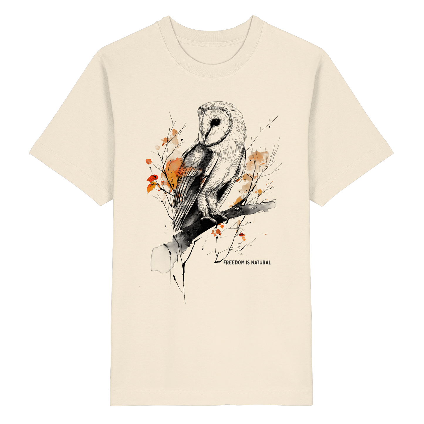 Eule Sketch Art Style - Heavy Oversized Organic Shirt