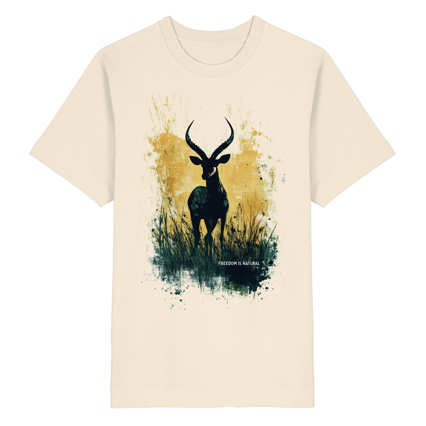 Antilope Watercolor Style - Heavy Oversized Organic Shirt