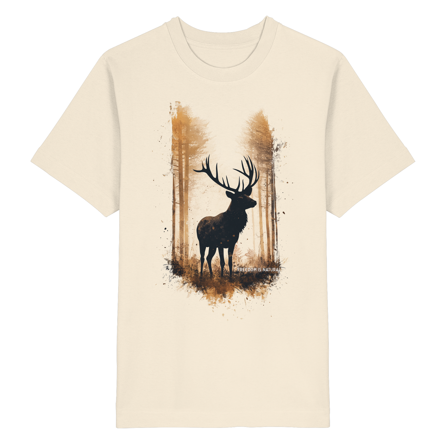 Hirsch Watercolor Style - Heavy Oversized Organic Shirt