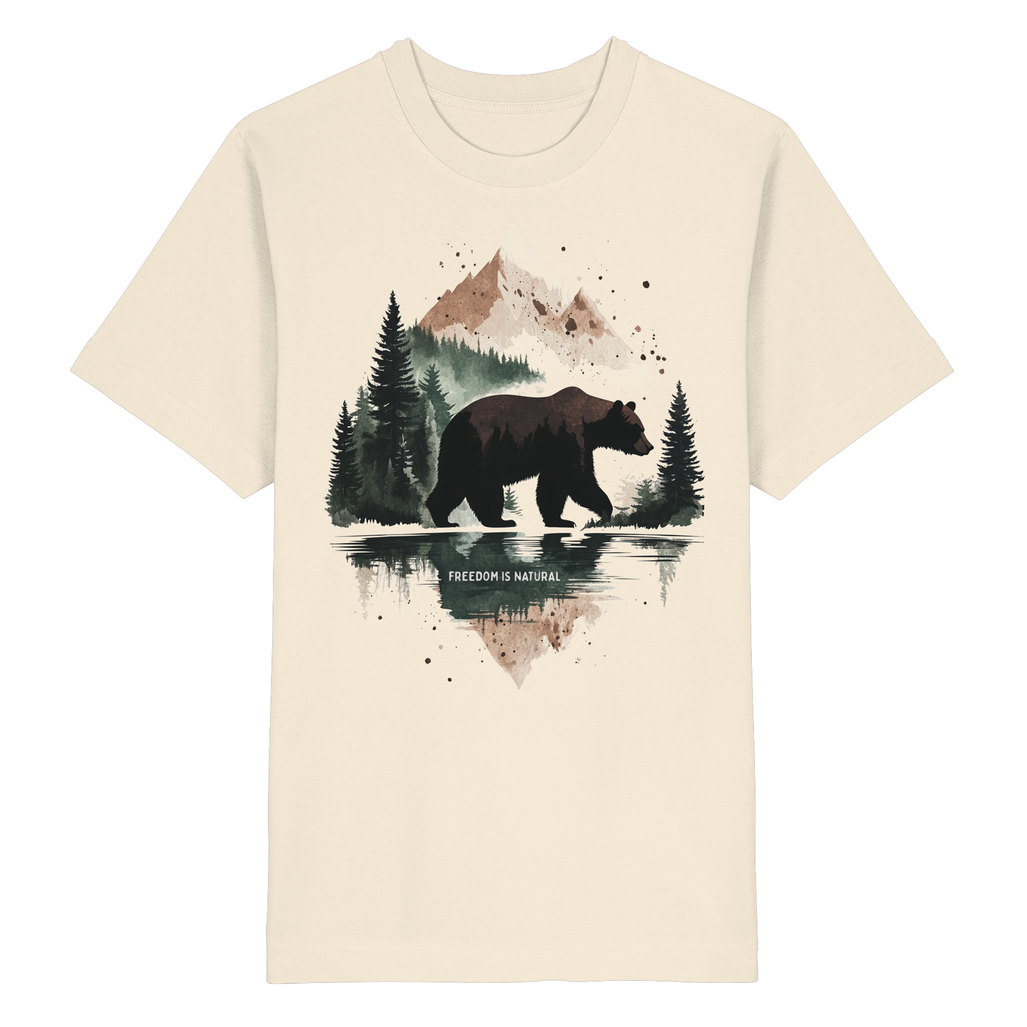 Bär Watercolor Style - Heavy Oversized Organic Shirt