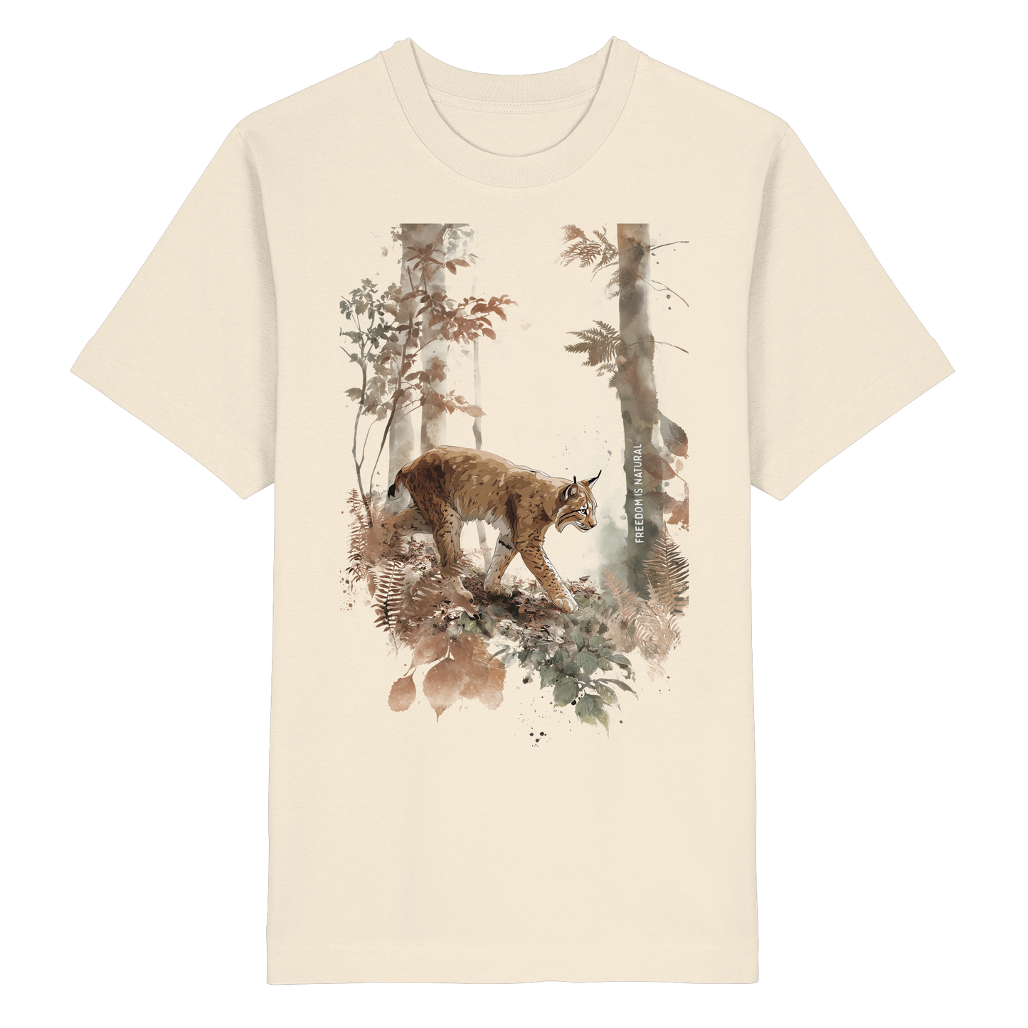 Luchs Watercolor Style - Heavy Oversized Organic Shirt