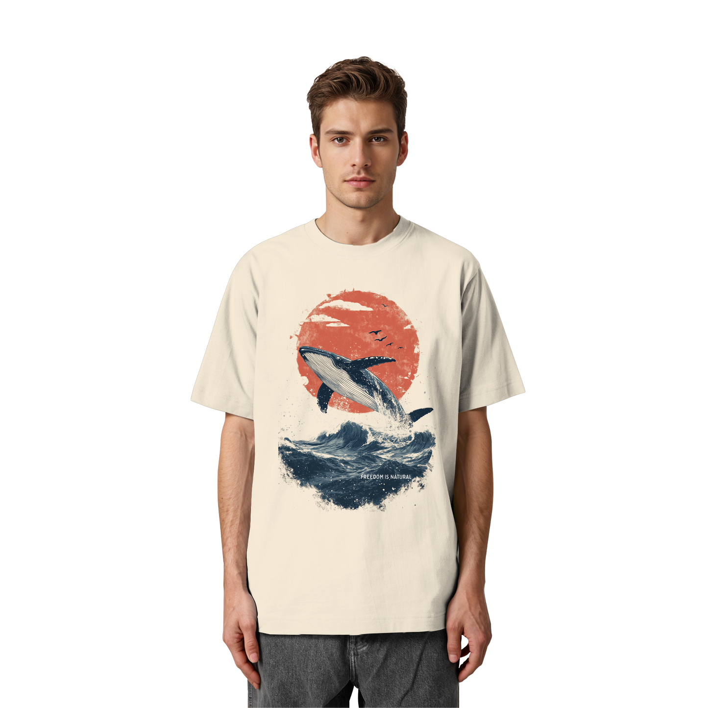 Wal Watercolor Style - Heavy Oversized Organic Shirt