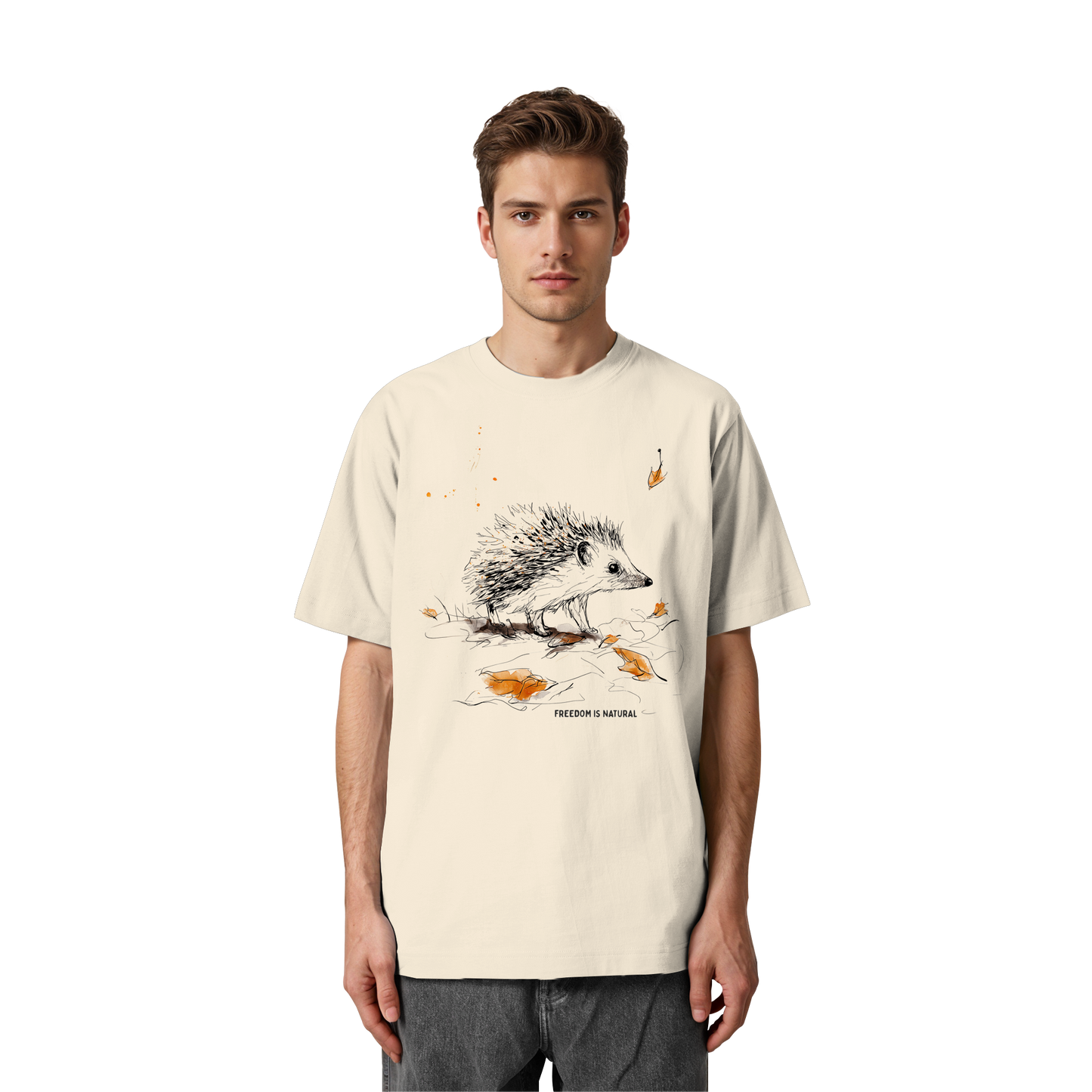 Igel Sketch Art Style - Heavy Oversized Organic Shirt