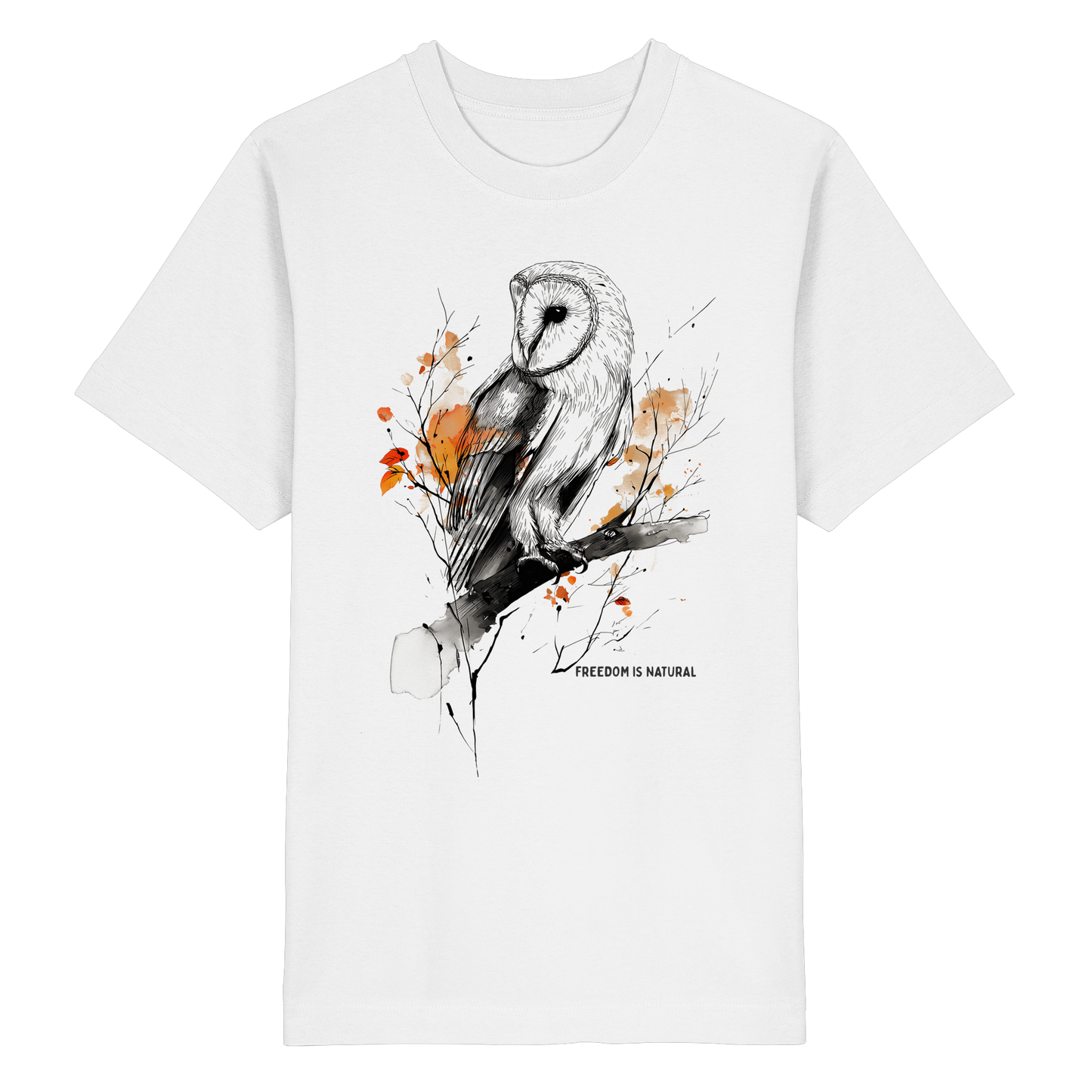 Eule Sketch Art Style - Heavy Oversized Organic Shirt