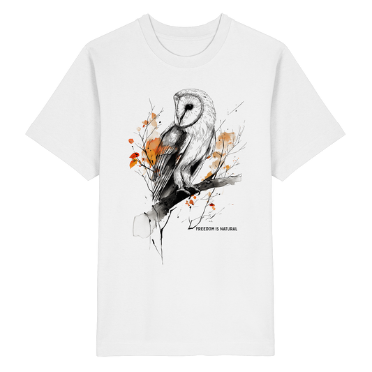 Eule Sketch Art Style - Heavy Oversized Organic Shirt
