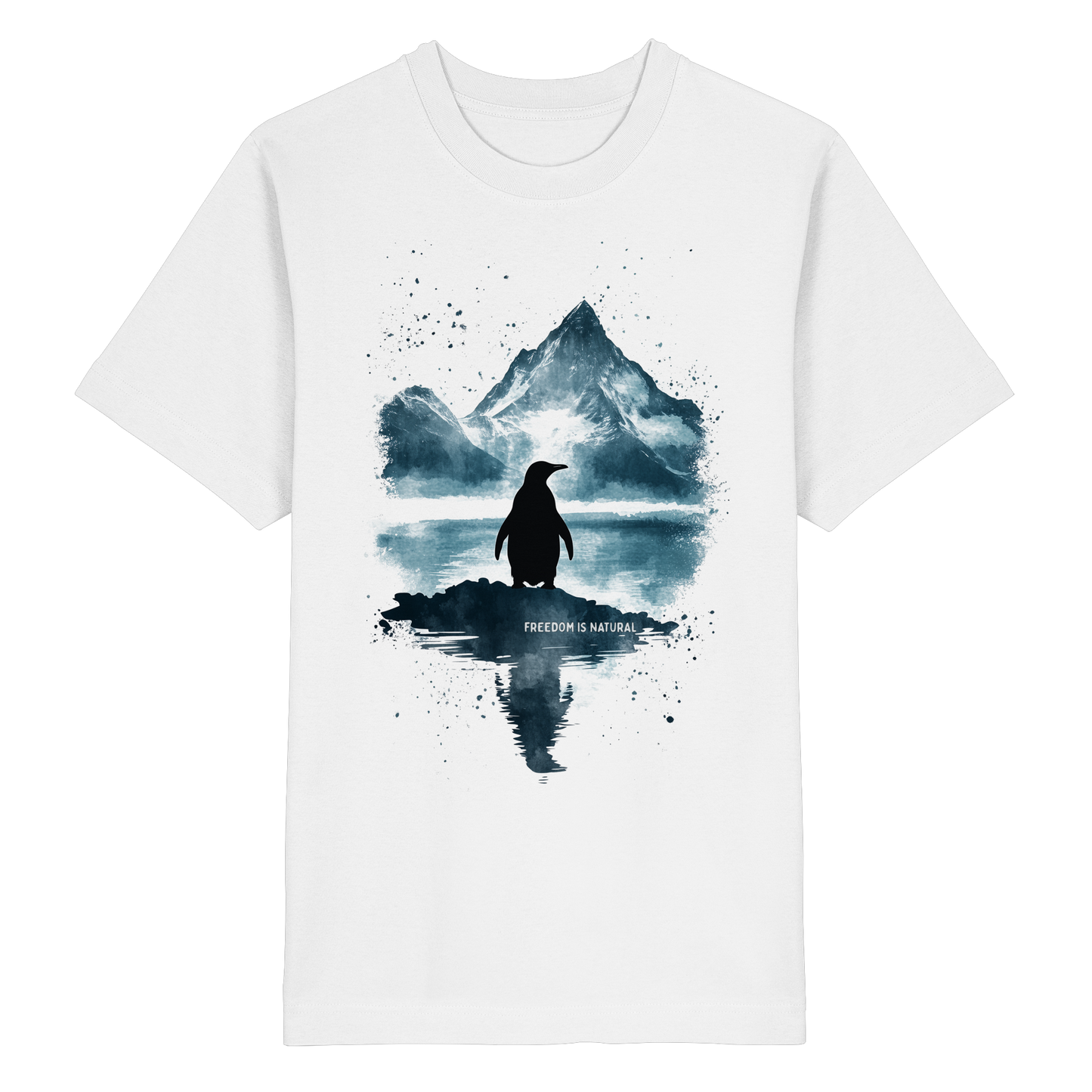Pinguin Watercolor Style - Heavy Oversized Organic Shirt