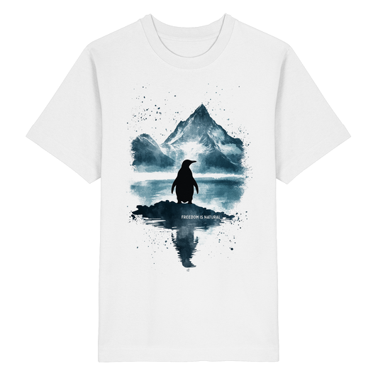 Pinguin Watercolor Style - Heavy Oversized Organic Shirt