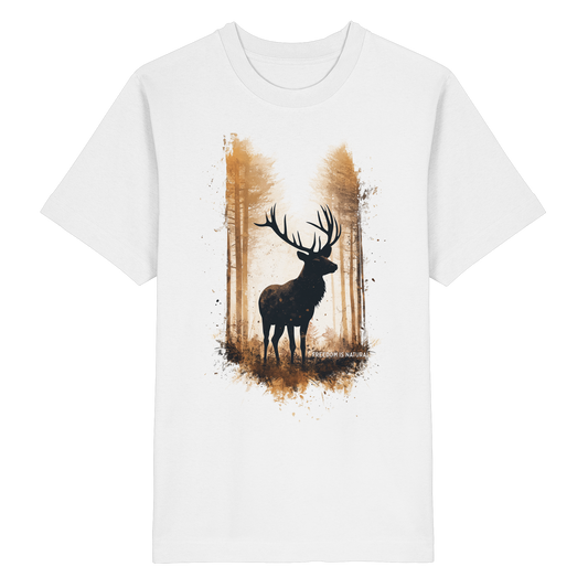 Hirsch Watercolor Style - Heavy Oversized Organic Shirt