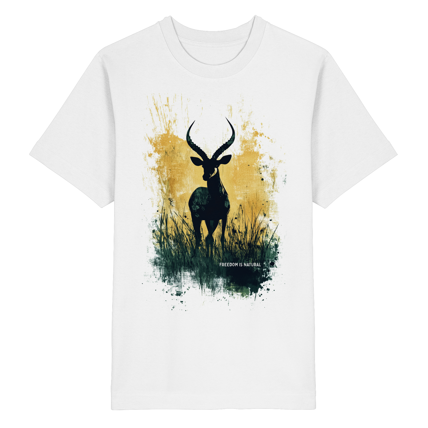 Antilope Watercolor Style - Heavy Oversized Organic Shirt