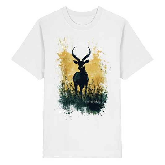 Antilope Watercolor Style - Heavy Oversized Organic Shirt