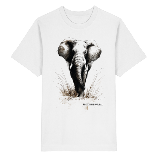 Elefant Sketch Art Style - Heavy Oversized Organic Shirt