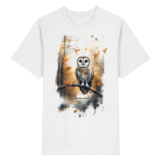 Eule Watercolor Style - Heavy Oversized Organic Shirt