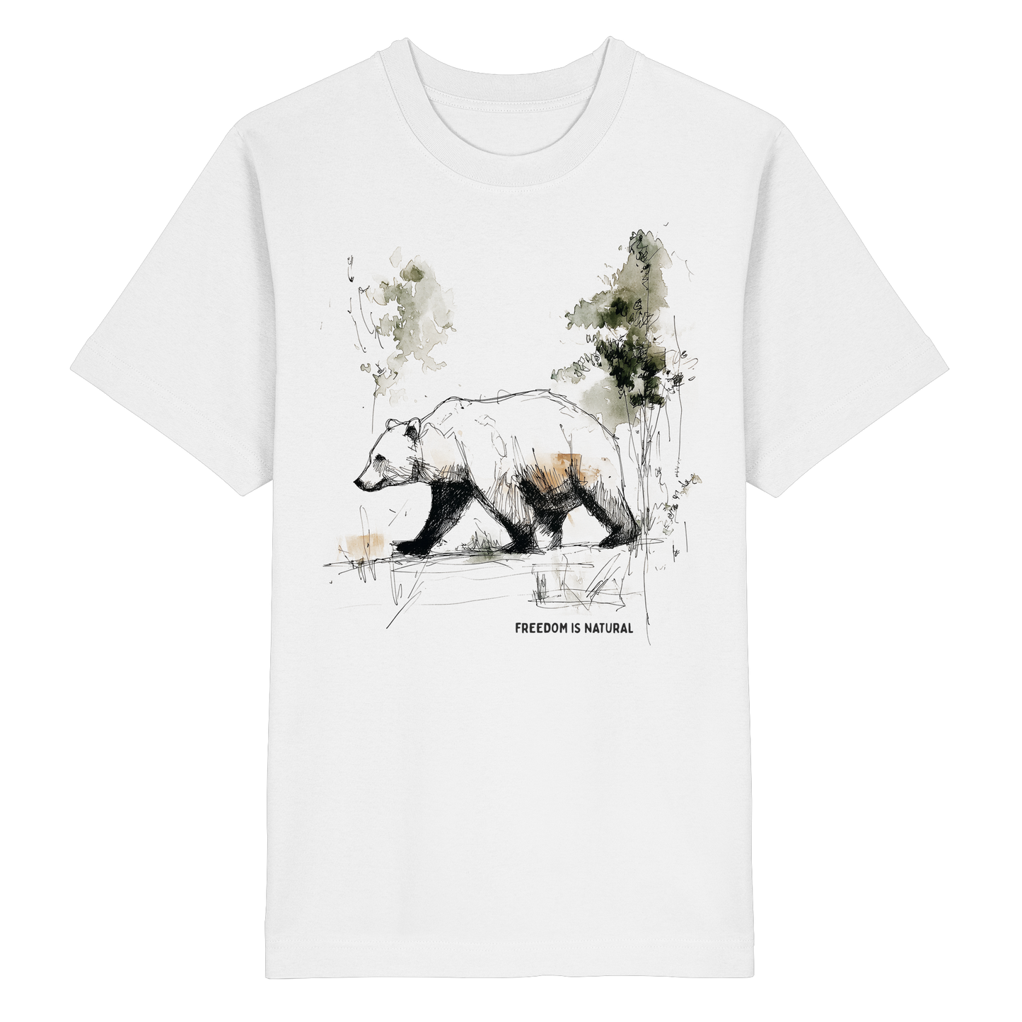 Bär Sketch Art Style - Heavy Oversized Organic Shirt